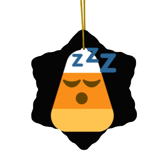 Sleeping Candy Corn Halloween Costume Ceramic Ornaments