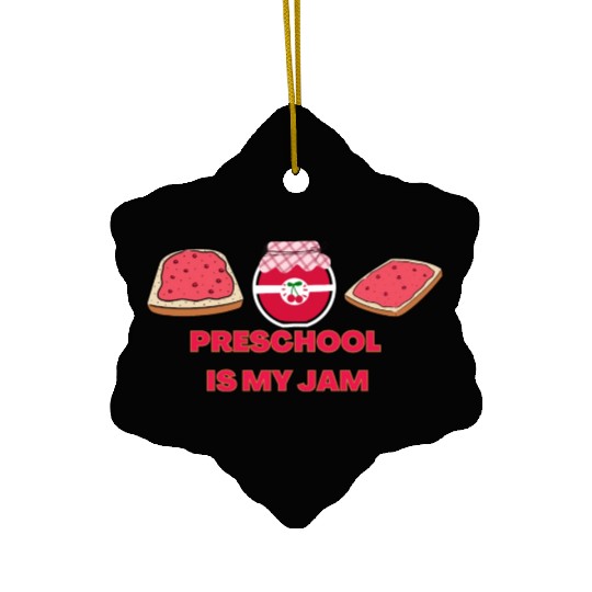 Team Preschool Is My Jam Pre-K Teacher Student Ceramic Ornaments