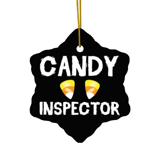Candy Inspector Spooky Halloween Trick Or Treat Ceramic Ornaments