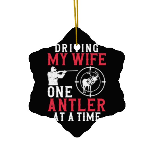 Buck Deer Hunting Hunter Wife Ceramic Ornaments