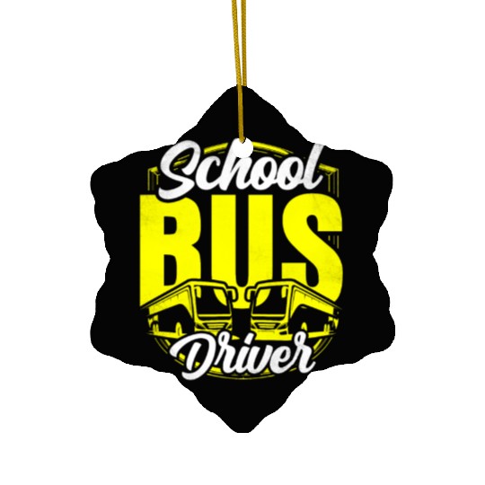 School Bus Driver Operator Busman Job Buses Ceramic Ornaments