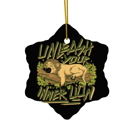 Lion Sleeping Ceramic Ornaments