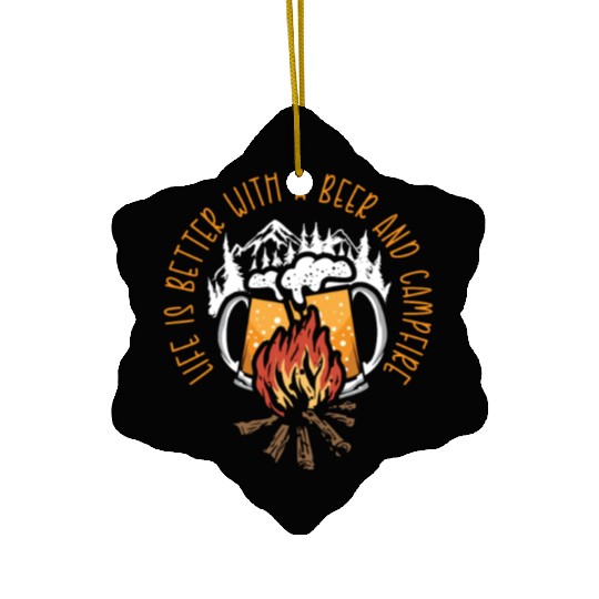 Camping Camper Present Nature Lover Van Ceramic Ornaments