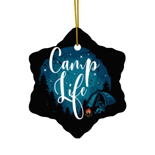 Camping Camper Present Nature Lover Van Ceramic Ornaments