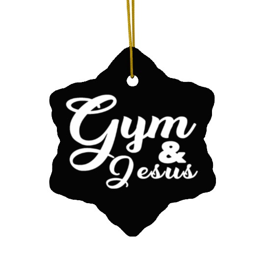 Gym and Jesus Christian Workout Gym and Jesus Ceramic Ornaments