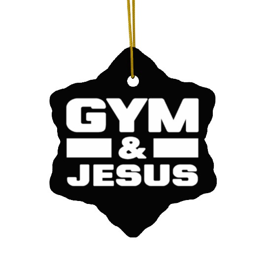 Gym and Jesus Christian Workout Gym and Jesus Ceramic Ornaments