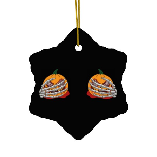 Halloween Pumpkin Boob Skeleton Hand Ceramic Ornaments