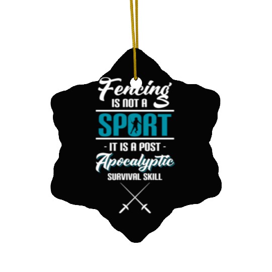 Fencing Sport Sword Sword Fight Fencing Coach Ceramic Ornaments