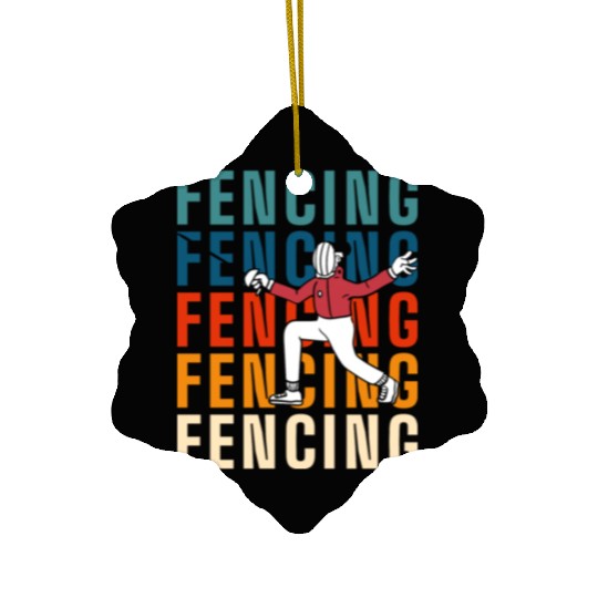 Fencing Sport Fencer En Garde Sport Fencing Ceramic Ornaments