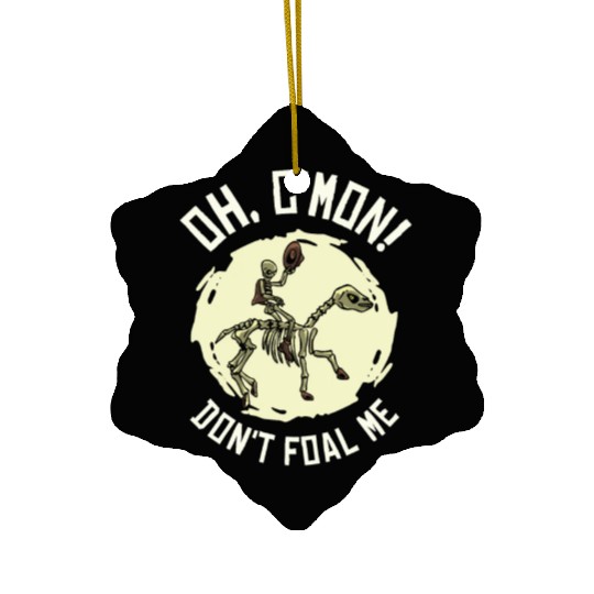 Halloween Cowboy Skeleton Foal Horse Riding Ceramic Ornaments