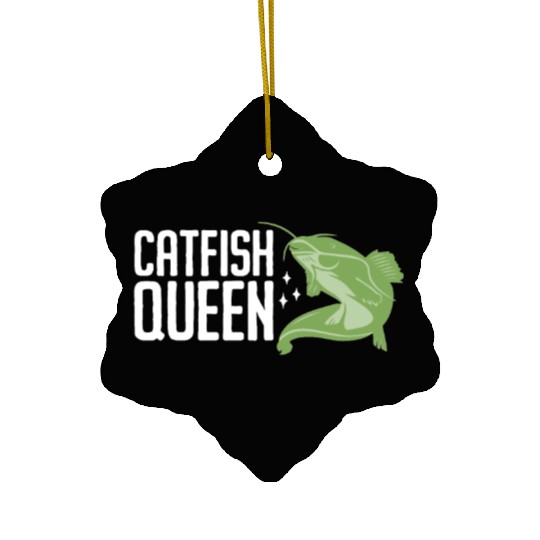 Wels Catfish Design For A Catfish Queen Ceramic Ornaments
