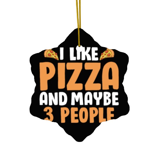 Funny Cheese Pizza Ceramic Ornaments