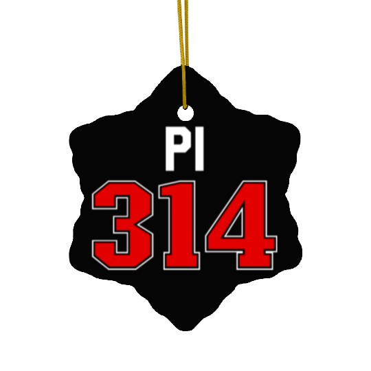 Pi 3.14 Jersey Math Student Teacher Pi Day Art Pi Ceramic Ornaments