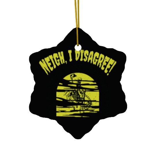 Halloween Cowboy Skeleton Fun Horse Riding Ceramic Ornaments