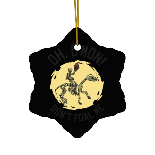 Halloween Cowboy Skeleton Foal Horse Riding Ceramic Ornaments