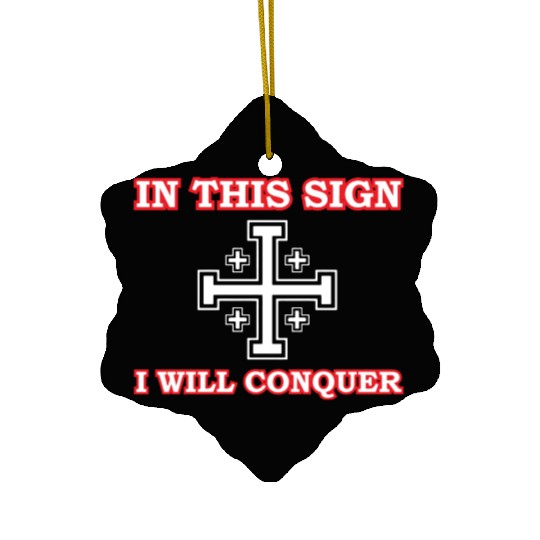 Crusader Cross Of Jerusalem Knights Templar Ceramic Ornaments