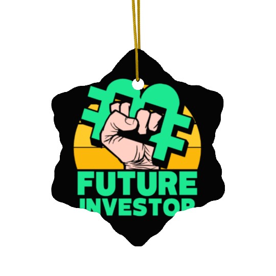 Future Bitcoin Investor Invest Investing Stocks Ceramic Ornaments