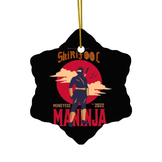 NInja Blue Red SkiriFooL Ceramic Ornaments