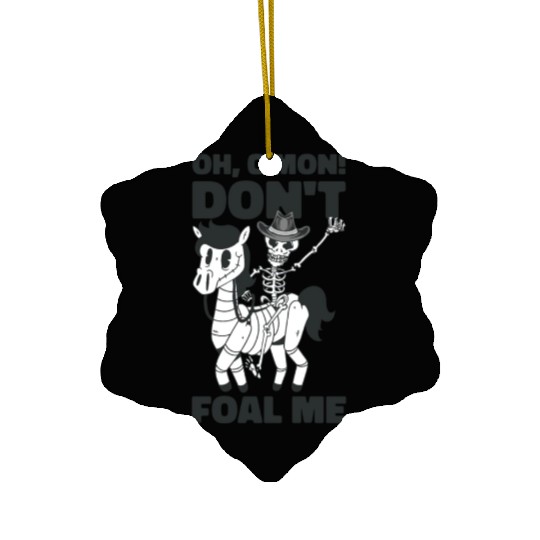 Halloween Cowboy Skeleton Foal Horse Riding Ceramic Ornaments