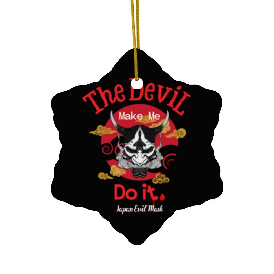 The Devil Make Me Do It Japan Evil Gold Cloud. Ceramic Ornaments