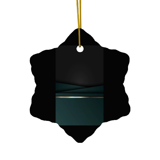 Luxury Black Green Gold Stripes Ceramic Ornaments