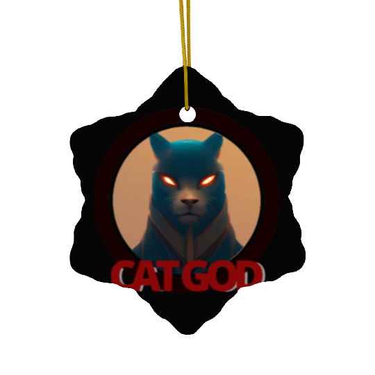 Samurai Cat God Ceramic Ornaments