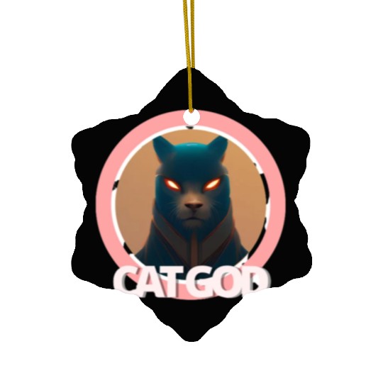 Samurai Cat God Ceramic Ornaments