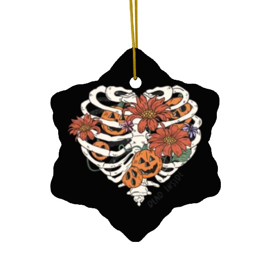 Fun Halloween Designs Dead Inside Ceramic Ornaments