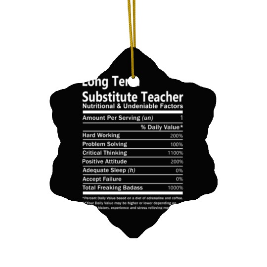 Long Term Substitute Teacher Ceramic Ornaments - Nutritional