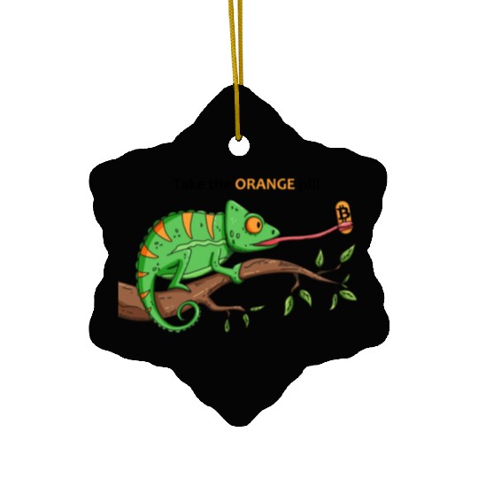 Bitcoin Chameleon BTC logo Crypto lover Hodl Ceramic Ornaments