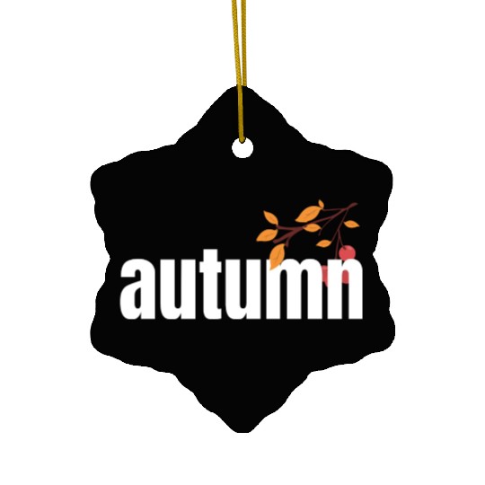 Autumn Tree Orange Fall Leaves The Season Ceramic Ornaments