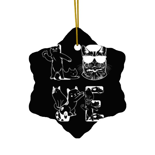 Cat LOVE Cats I Cute Cat Lover I Cat Owner LOVE Ca Ceramic Ornaments