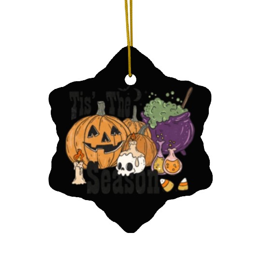 Fun Halloween Designs Tis the Season Ceramic Ornaments