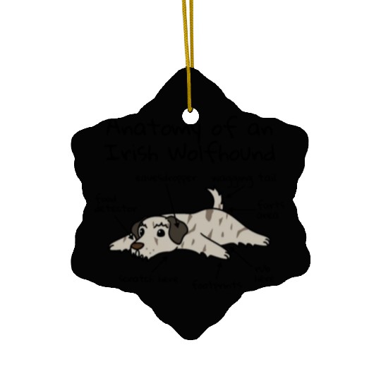 Anatomy Of A Irish Wolfhound Ceramic Ornaments