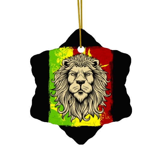 Reggae Jamaican Lion Rasta African Ceramic Ornaments