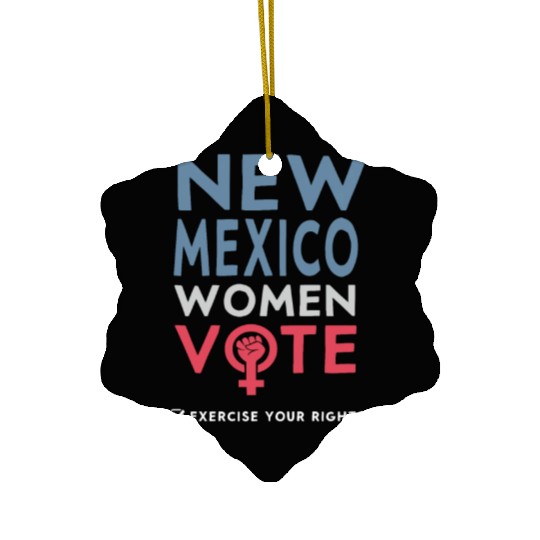 New Mexico Women Vote Voter 2022 Election Ceramic Ornaments