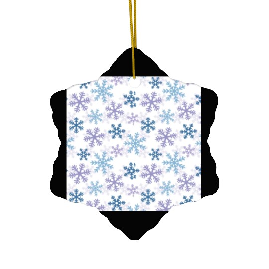 Modern Snowflakes Pattern White Ceramic Ornaments
