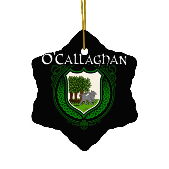 O'Callaghan Family Irish Coat of Arms Clan Crest Ceramic Ornaments