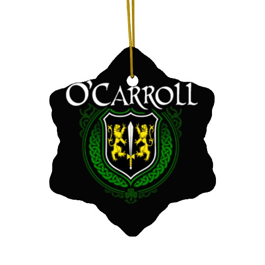 O'Carroll Family Irish Coat of Arms Clan Crest Ceramic Ornaments
