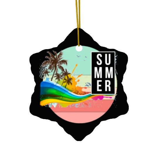 Summer Time Ceramic Ornaments