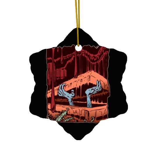 Zombie Coffin Ceramic Ornaments