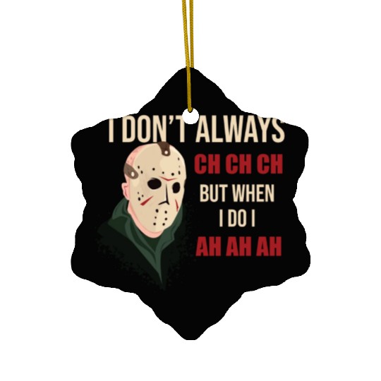 Funny Halloween party Jason hokey mask Friday 13th Ceramic Ornaments