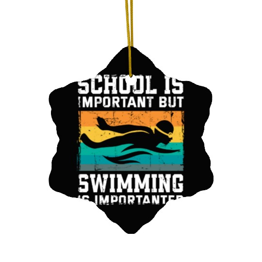 Swimming School Sport Swimmer Ceramic Ornaments