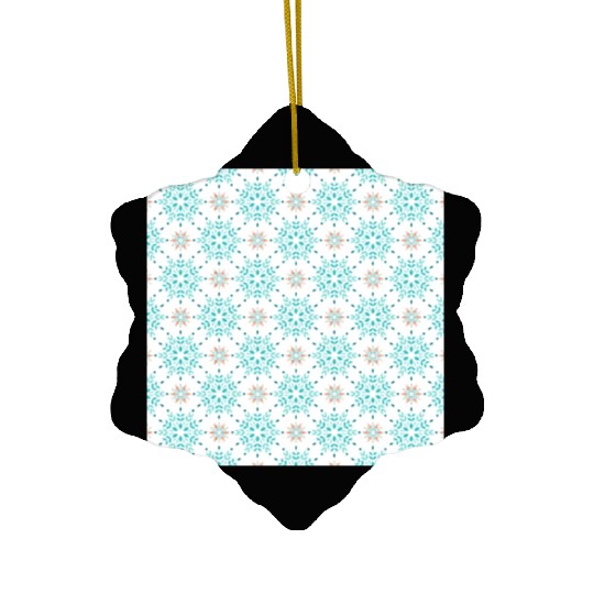 Blue Snowflakes Pattern Ceramic Ornaments