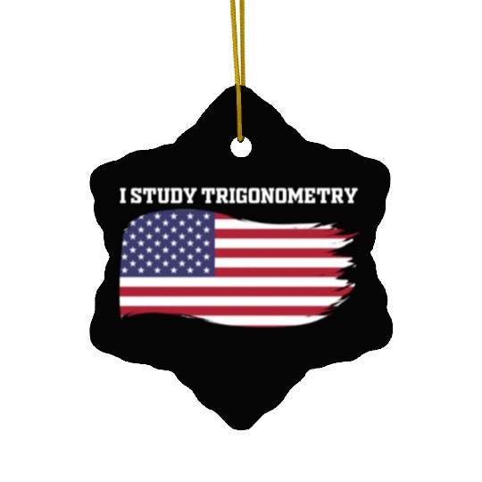 I Study Triggernometry 2nd Aamendment US American Ceramic Ornaments