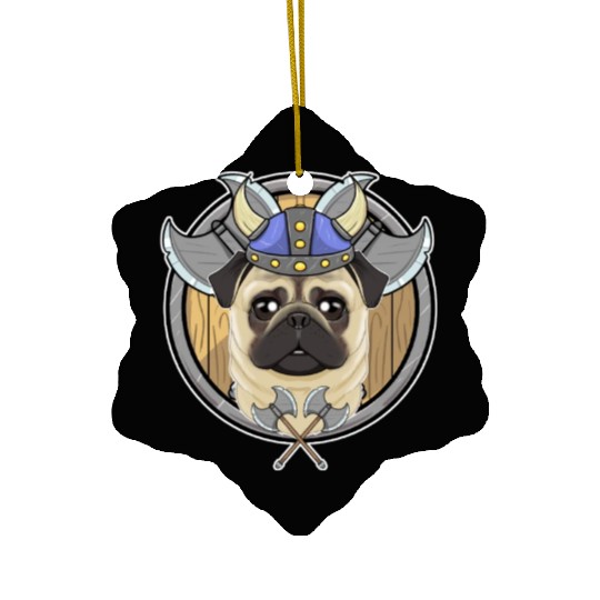 Pug I Valhalla I Viking Ceramic Ornaments