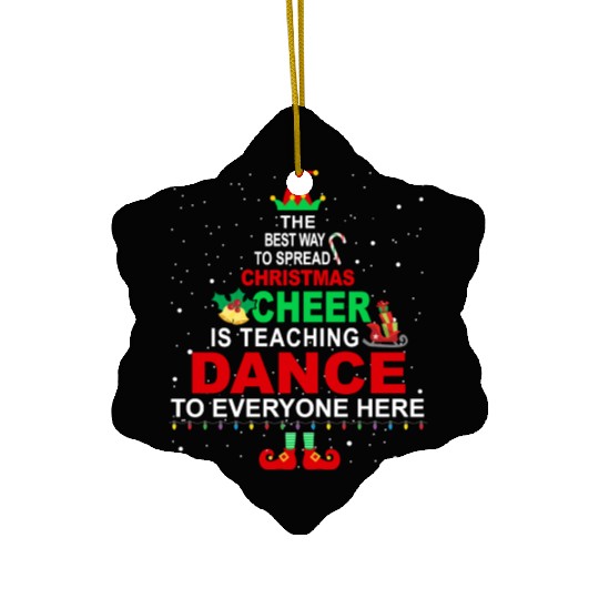 Dance Teacher Christmas Ceramic Ornaments Elf Cheer Ceramic Ornaments