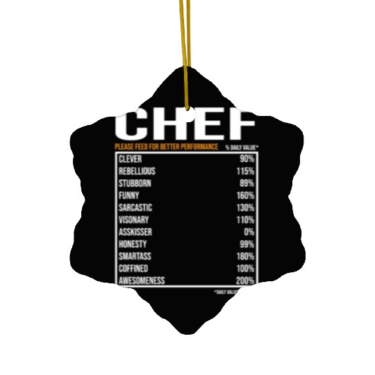 Chef Daily Value funny Chef Ceramic Ornaments