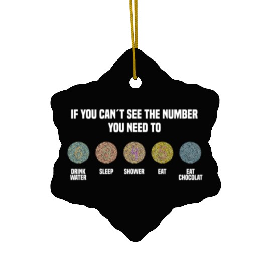 Ishihara Numbers - Eat Chocolate Ceramic Ornaments
