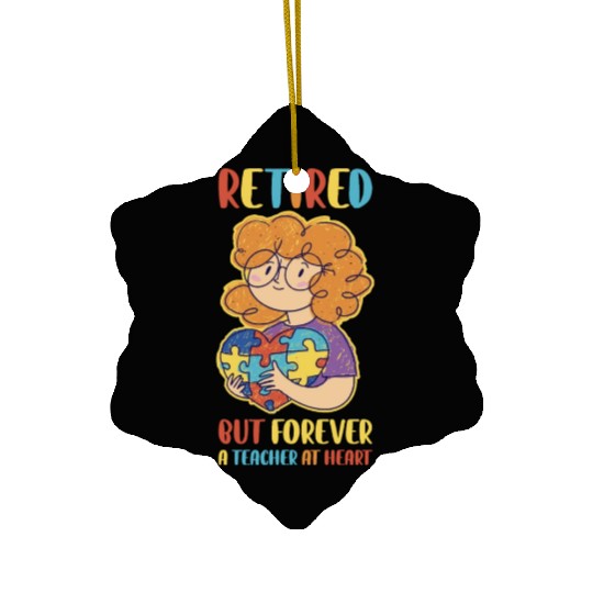 Retired Teacher Funny Teaching Gift Ceramic Ornaments